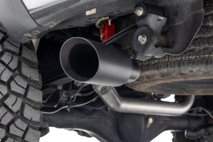 Toyota Tacoma Performance Exhaust - Rough Country - Dual Cat-Back - Black - '16-'23